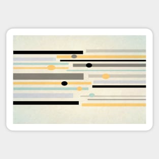 Stripes And Circles Abstract Art Sticker